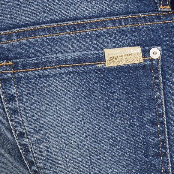 Seven For All Mankind Ankle Skinny with Destroy in Distressed Light Size 25 - Picture 5 of 12